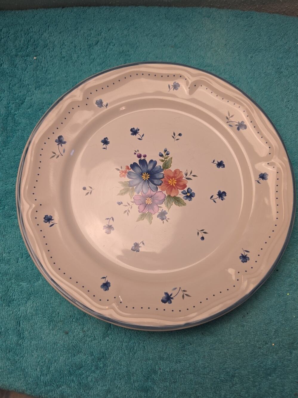 Vintage Provincial Bouquet Stoneware 8.75” Plate JMP Marketing 1987 Floral